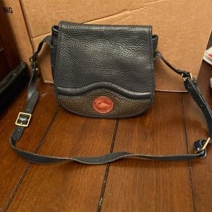 COA Vintage DOONEY & BOURKE AWL Teton Saddle Navy Brown Shoulder Bag no